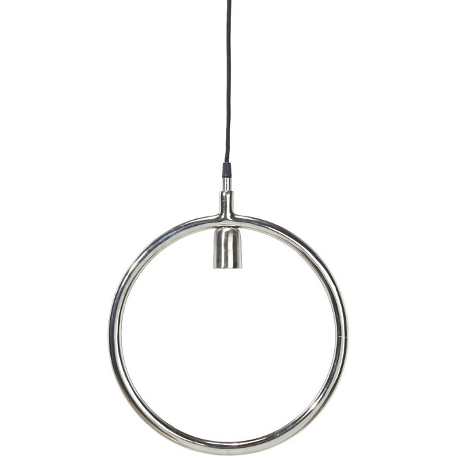 Industrialna lampa wisząca Circle chrom 25cm